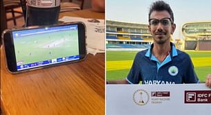 [Watch] Yuzvendra Chahal glued to live action in South Africa as Haryana plays Rajasthan in 2023 Vijay Hazare Trophy final
