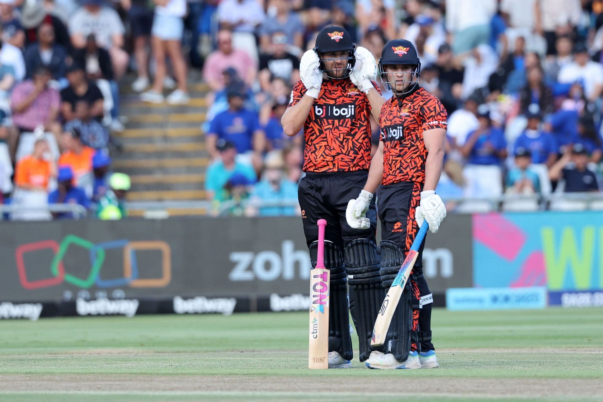 Jordan Hermann (right) built an opening partnership with Dawid Malan (left) on Tuesday.