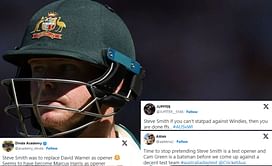 "Seems to have become Marcus Harris as opener" - Twitter trolls Steve Smith for another failure as opener in second Test against West Indies