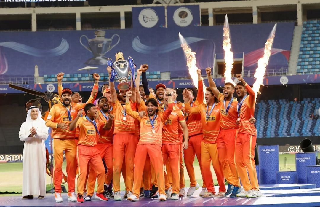 Gulf Giants lifting the inaugural ILT20 championship