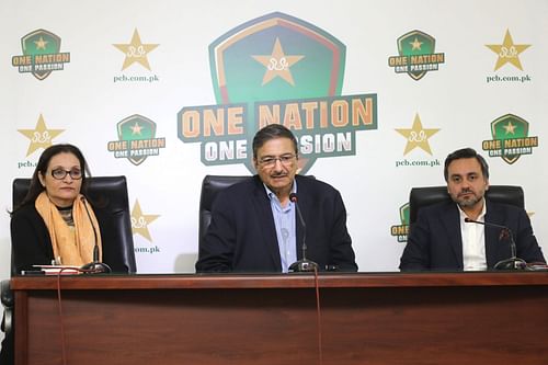 PCB Chairman Zaka Ashraf (M). (Credits: Twitter)