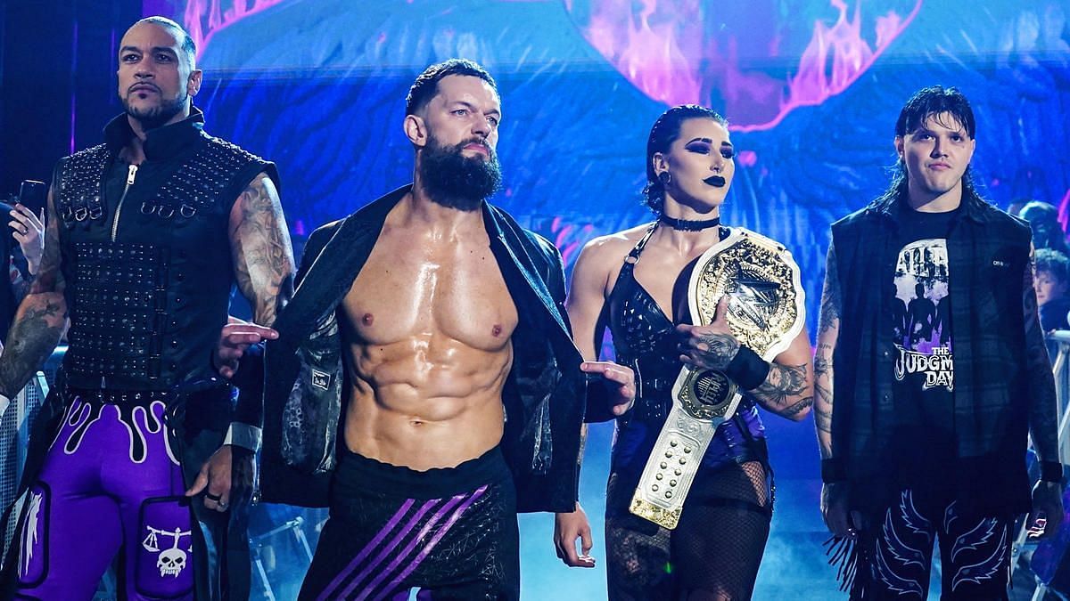 Members of The Judgment Day making their way to the ring