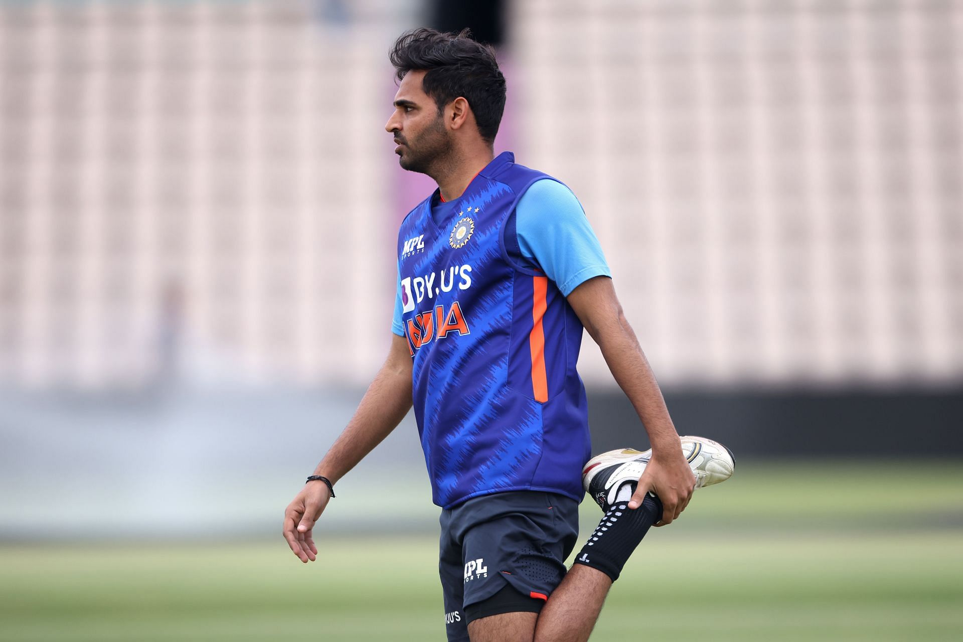 Bhuvneshwar Kumar during net sessions (Image Courtesy: Getty)