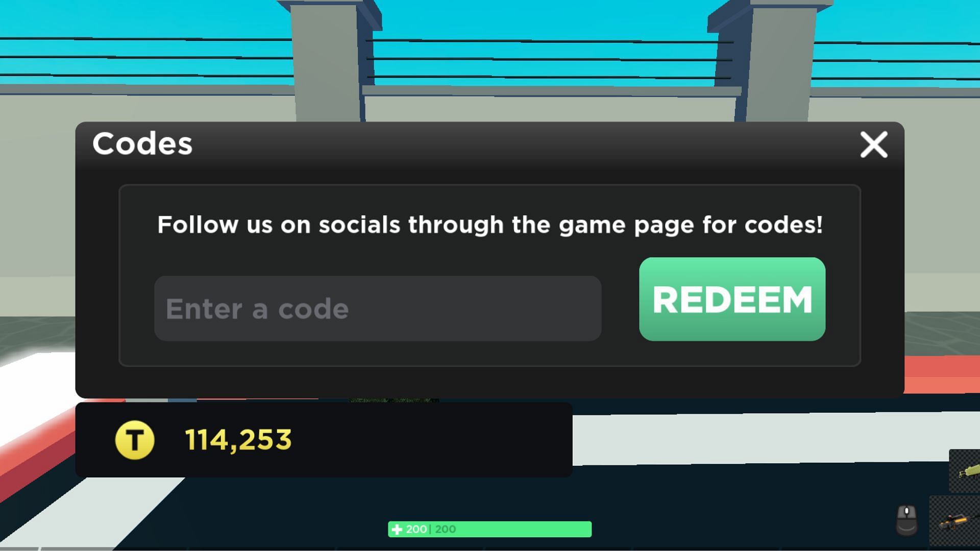 Code box in Base Battles (Roblox||Sportskeeda)
