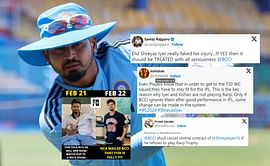 "Franchise owners controlling Indian cricketers now?" - Fans react to Shreyas Iyer's non-participation in Ranji Trophy amid fitness issues