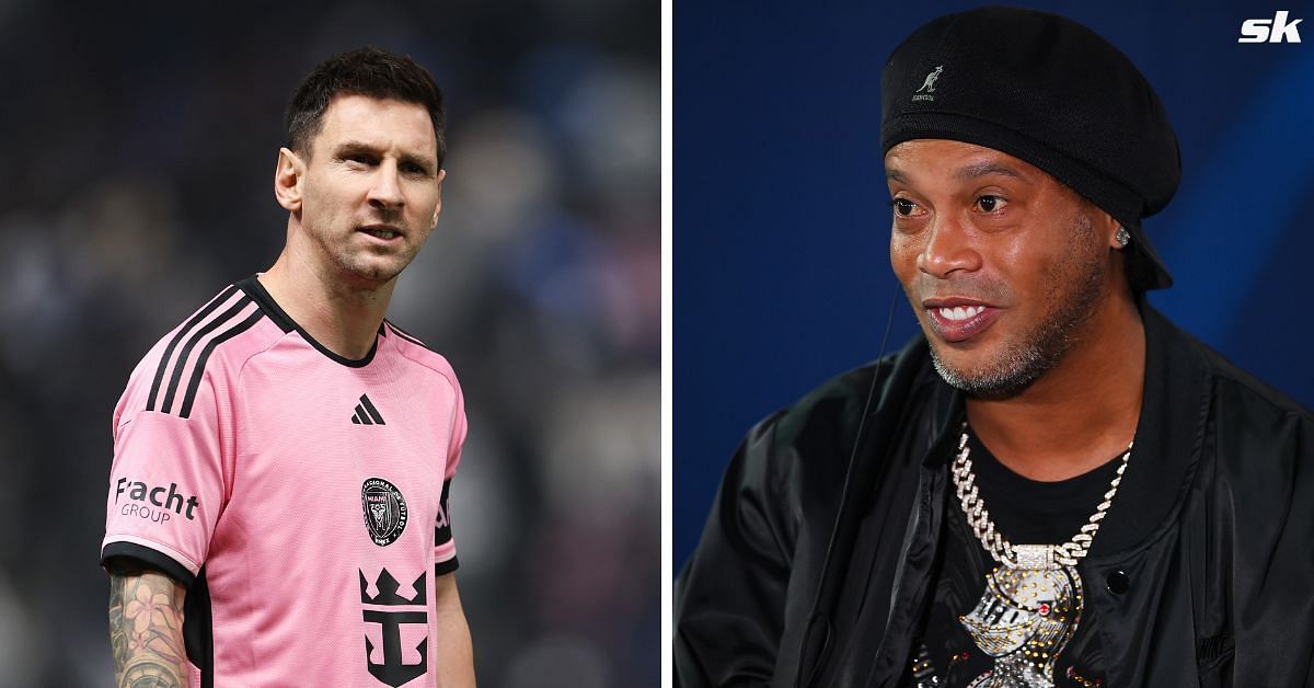 Lionel Messi (left) and Ronaldinho