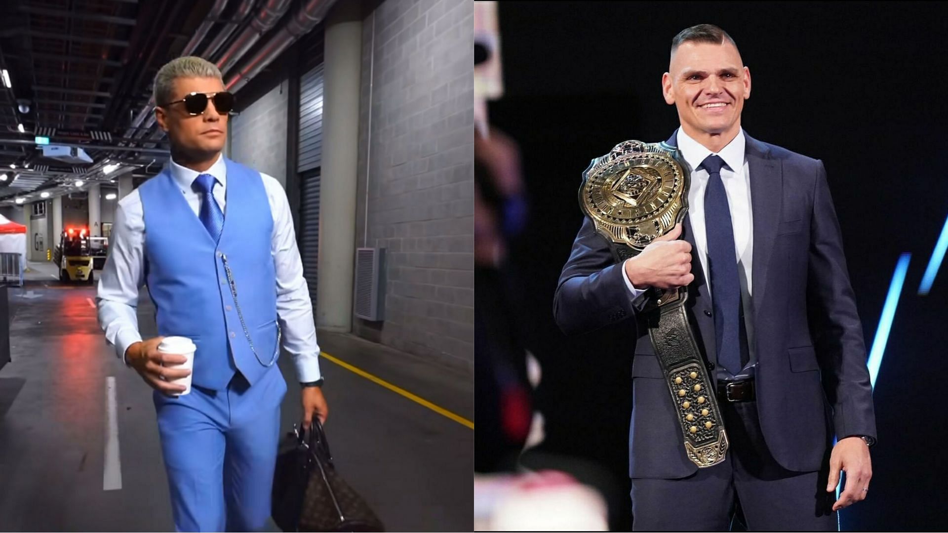 Cody Rhodes (left); Gunther (right)