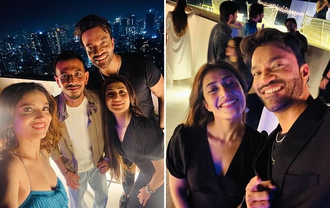[In Pictures] Yuzvendra Chahal and Dhanashree Verma attend Jhalak Dikhhla Jaa wrap-up party