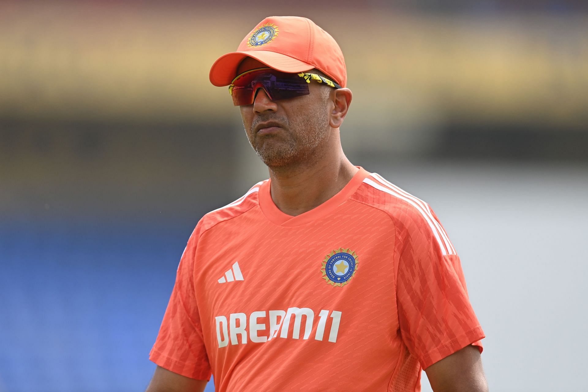 India coach Rahul Dravid during the India Net Session at Saurashtra Cricket Association Stadium on February 13, 2024, in Rajkot, India.