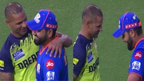 [Watch] Rohit Sharma and Shikhar Dhawan reunite in heartwarming moment ahead of MI-PBKS IPL 2024 clash