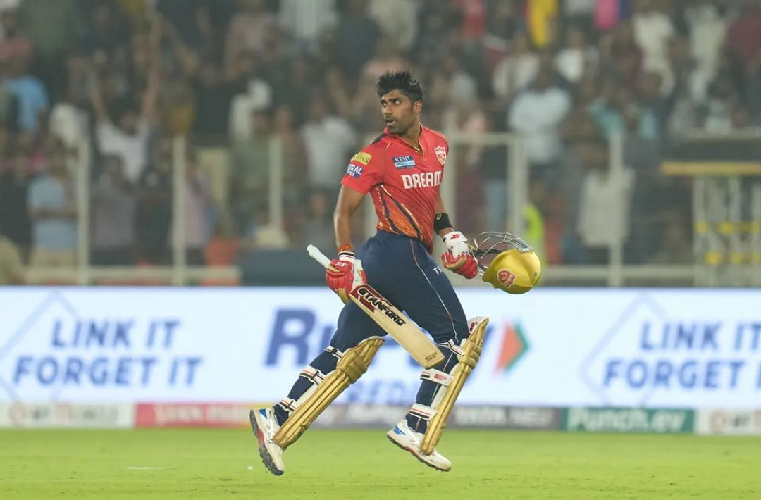 Shashank Singh after his breathtaking performance vs Gujarat
