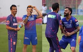[Watch] Virat Kohli has a fun banter with Avesh Khan and Yuzvendra Chahal ahead of RCB vs RR clash in IPL 2024
