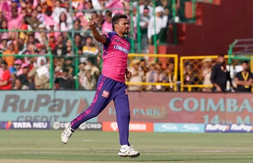 Sandeep Sharma after taking a wicket vs RCB
