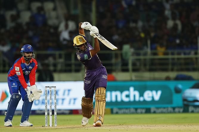 [Watch] Angkrish Raghuvanshi plays an outrageous reverse scoop for a six in DC vs KKR IPL 2024 match