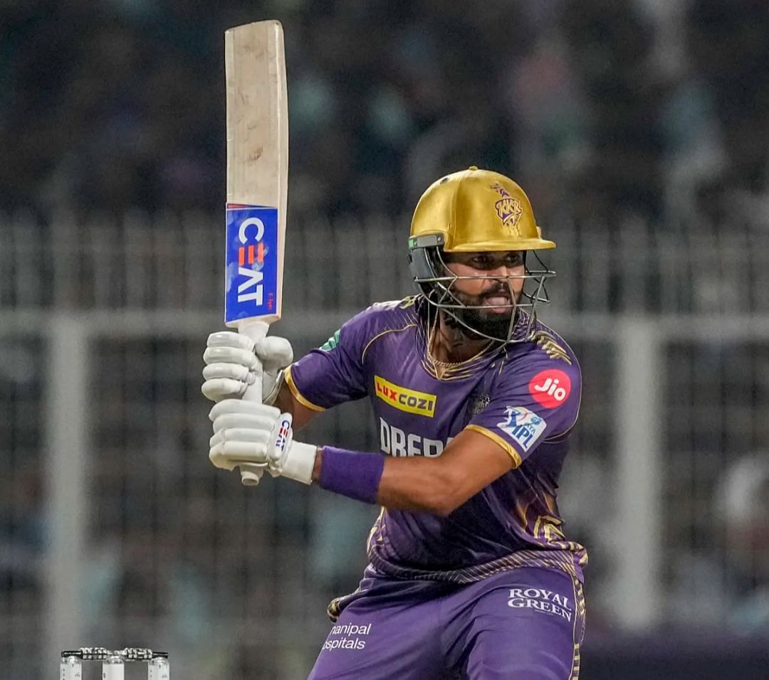 Shreyas Iyer while batting for KKR