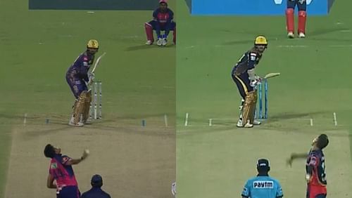The change in Sunil Narine's technique from 2018 (R) to 2024. (PC: BCCI)