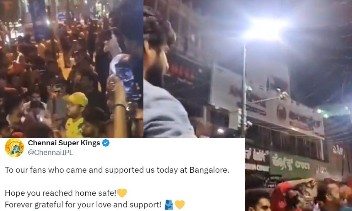 RCB फैंस ने CSK फैंस के साथ की बदसलूकी (Photo Credit - Screenshot)