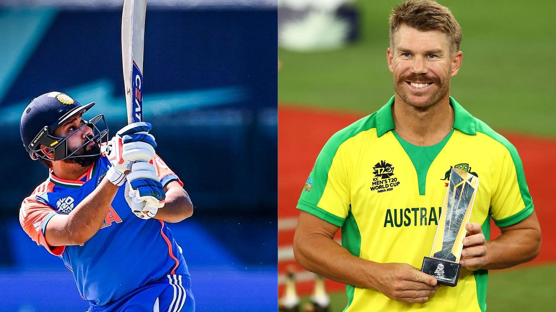 Rohit Sharma (L) &amp; David Warner (P.C.:BCCI)