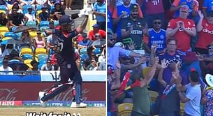 [Watch] Spectator takes brilliant catch as Nitish Kumar smokes 6 off Reece Topley in USA vs ENG 2024 T20 World Cup match