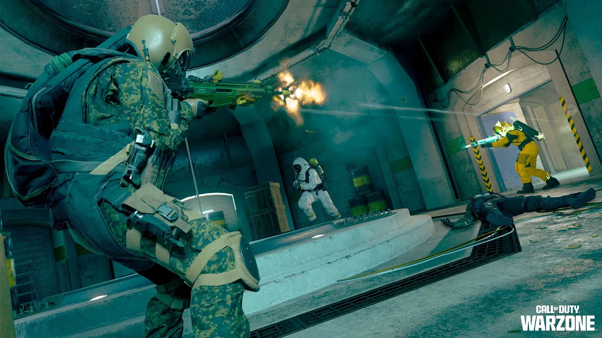 Operators fighting inside a bunker in Warzone Urzikstan