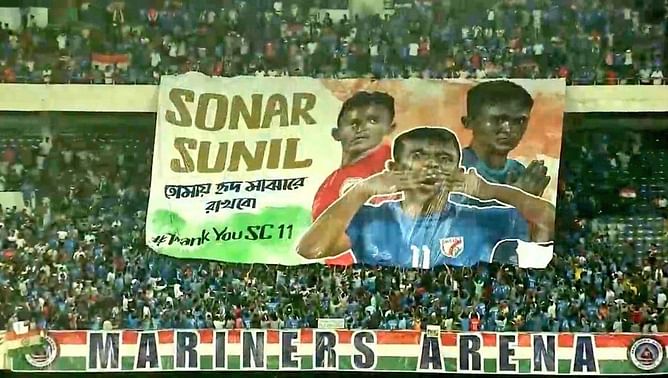 WATCH: Salt Lake Stadium erupts as Sunil Chhetri takes the field for his final game for India