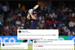 "The Lone Warrior for USA in the run chase" - Fans hail Andreis Gous for magnificent 80(47) vs South Africa in 2024 T20 World Cup Super Eight clash