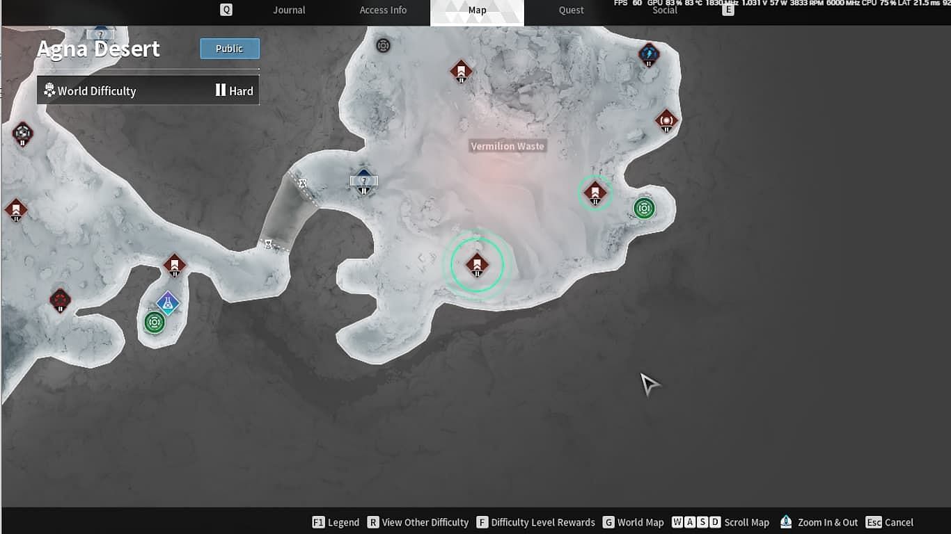 All missions in the Vermillion Waste are viable for farming Mixed Energy Residue (Image via Nexon)