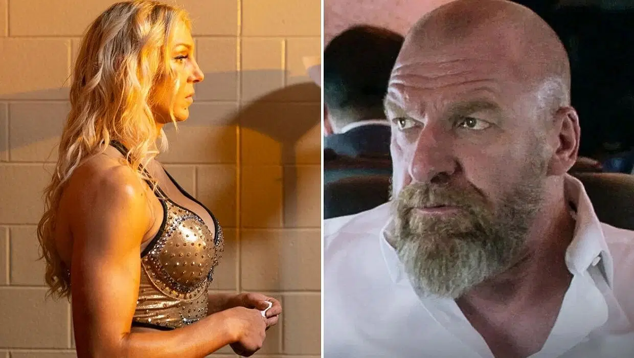 Charlotte Flair/WWE COO Triple H (Credits: WWE.com)