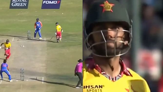[Watch] Miscommunication leads to Sikandar Raza's bizarre run out during IND vs ZIM 5th T20I
