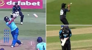 [Watch] Comical scenes as mid-on completes catch to dismiss Matthew Lamb in Derbyshire vs Worcestershire One Day Cup match