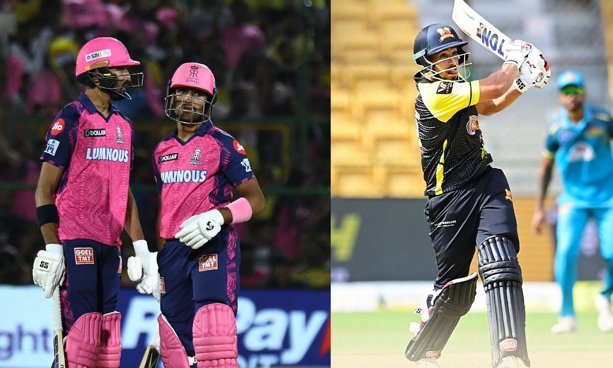 देवदत्त पडीक्कल और अभिनव मनोहर (Photo Credit - Getty/@maharaja_t20)