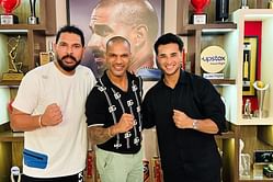 “Southpaw United” - Abhishek Sharma shares a picture with Indian icons Yuvraj Singh and Shikhar Dhawan