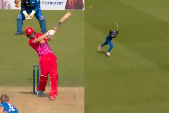 [Watch] Andre Russell takes a brilliant catch running backward in The Hundred Men’s Competition