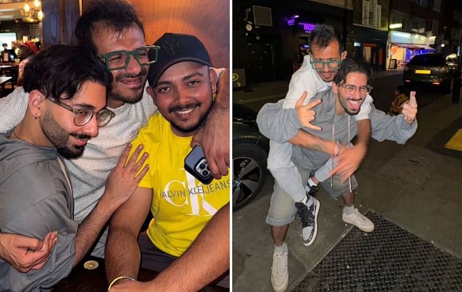 [In Pictures] Yuzvendra Chahal and Prithvi Shaw party with social media star Orry during County Championship 2024