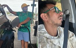 "When he has 100 percent trust on my driving" - Prithvi Shaw shares picture of Yuzvendra Chahal taking nap in a car