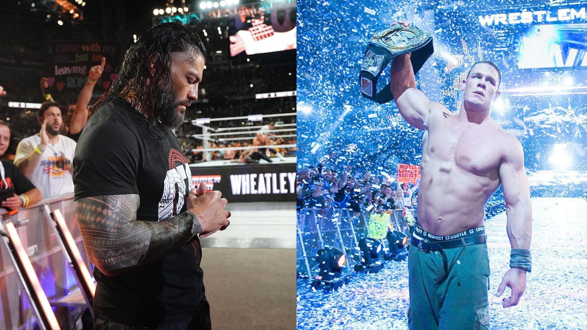 Roman Reigns (left) John Cena (right) (via WWE.com)