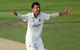 [Watch] Yuzvendra Chahal claims a 5-wicket haul for Northamptonshire against Derbyshire in County Championship Division Two 2024