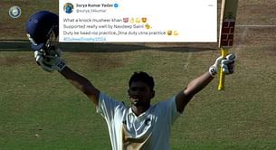 "Duty ke baad roz practice, jitna duty utna practice" - Suryakumar Yadav and fans react as Musheer Khan scores century in Duleep Trophy