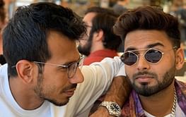 "Bhaiya yaar" - Rishabh Pant reacts as Yuzvendra Chahal uses hilarious caption for a picture with the wicketkeeper