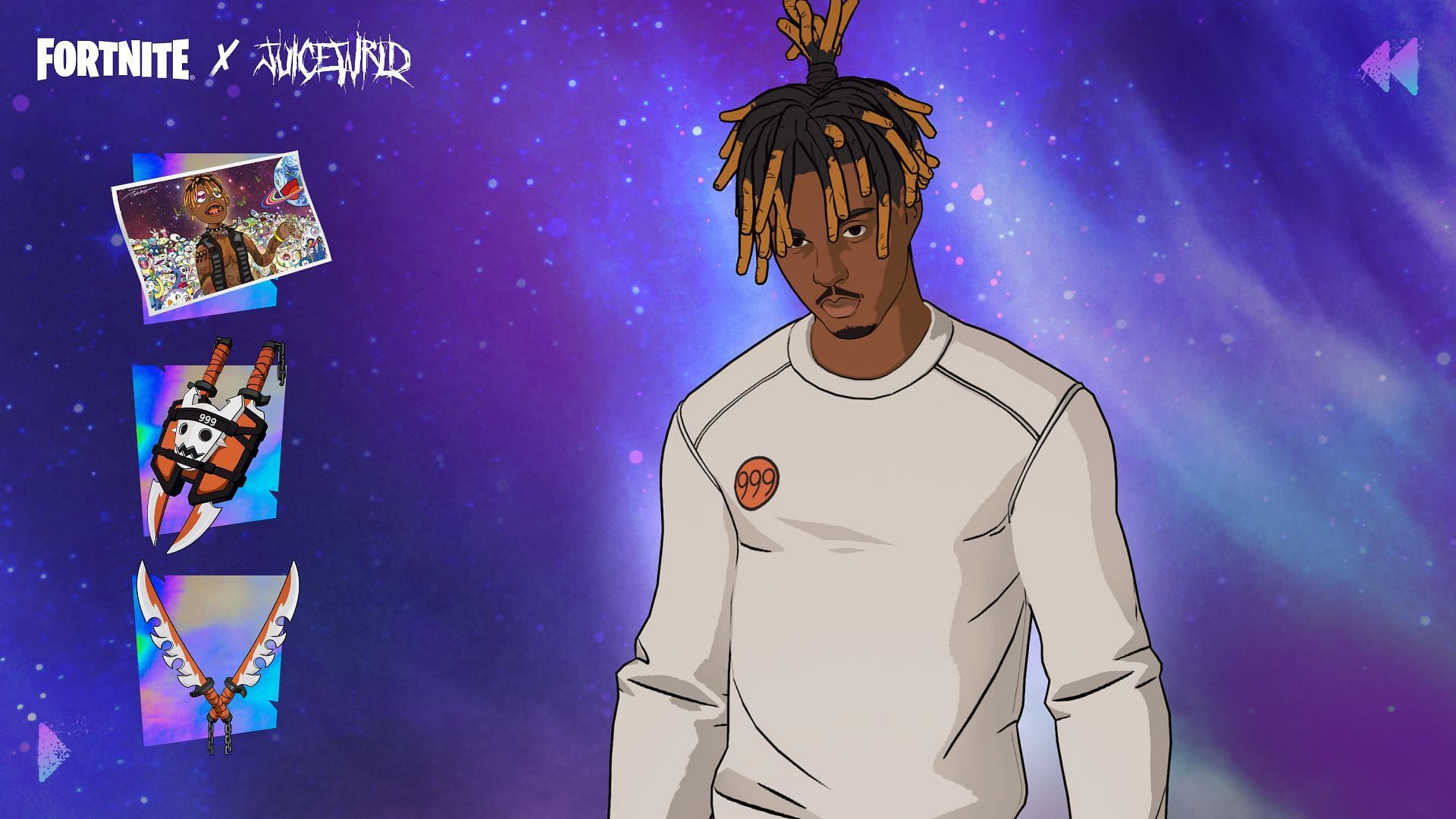 The Juice WRLD skin is currently listed in Fortnite (Image via Epic Games)