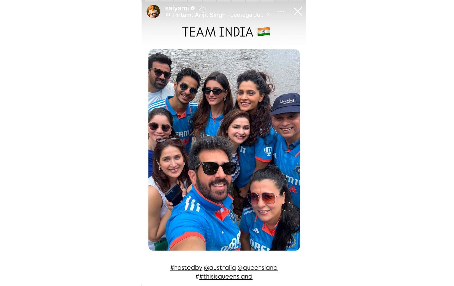 Instagram story posted by Saiyami Kher.