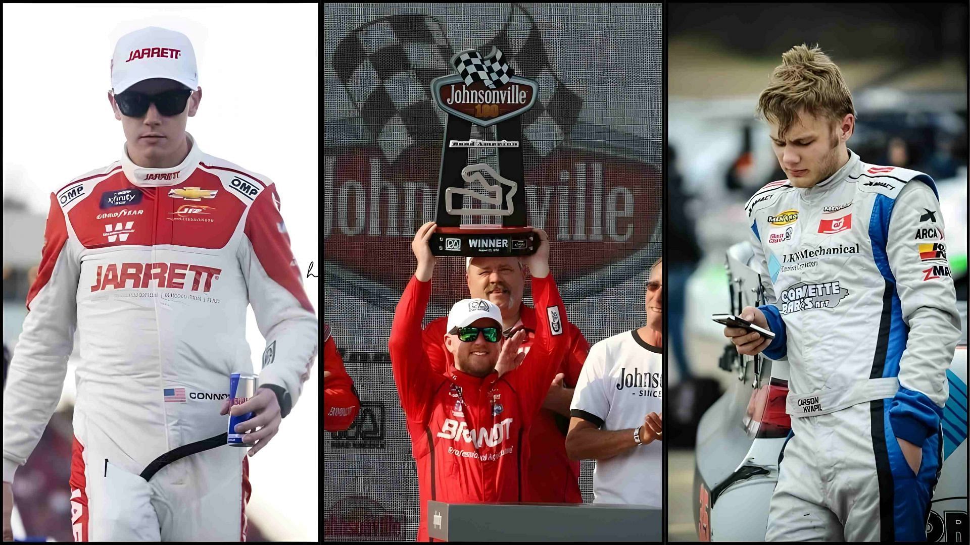 Justin Allgaier, Connor Zilisch and Carson Kvapil. Source: via Imagn 