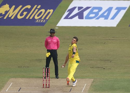 Aaron Hardie in action during the ODI series against Sri Lanka - Source: Getty