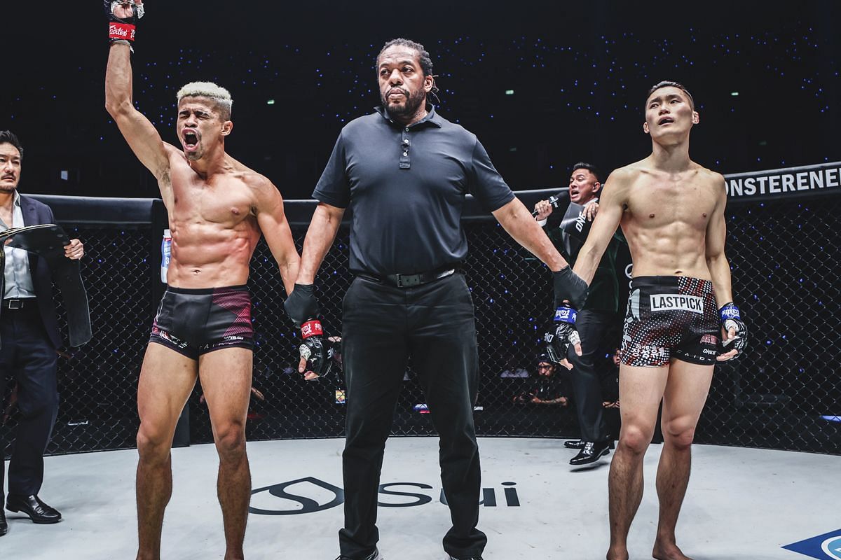 Fabricio Andrade celebrates win over Kwon Won Il | Image credit: ONE Championship