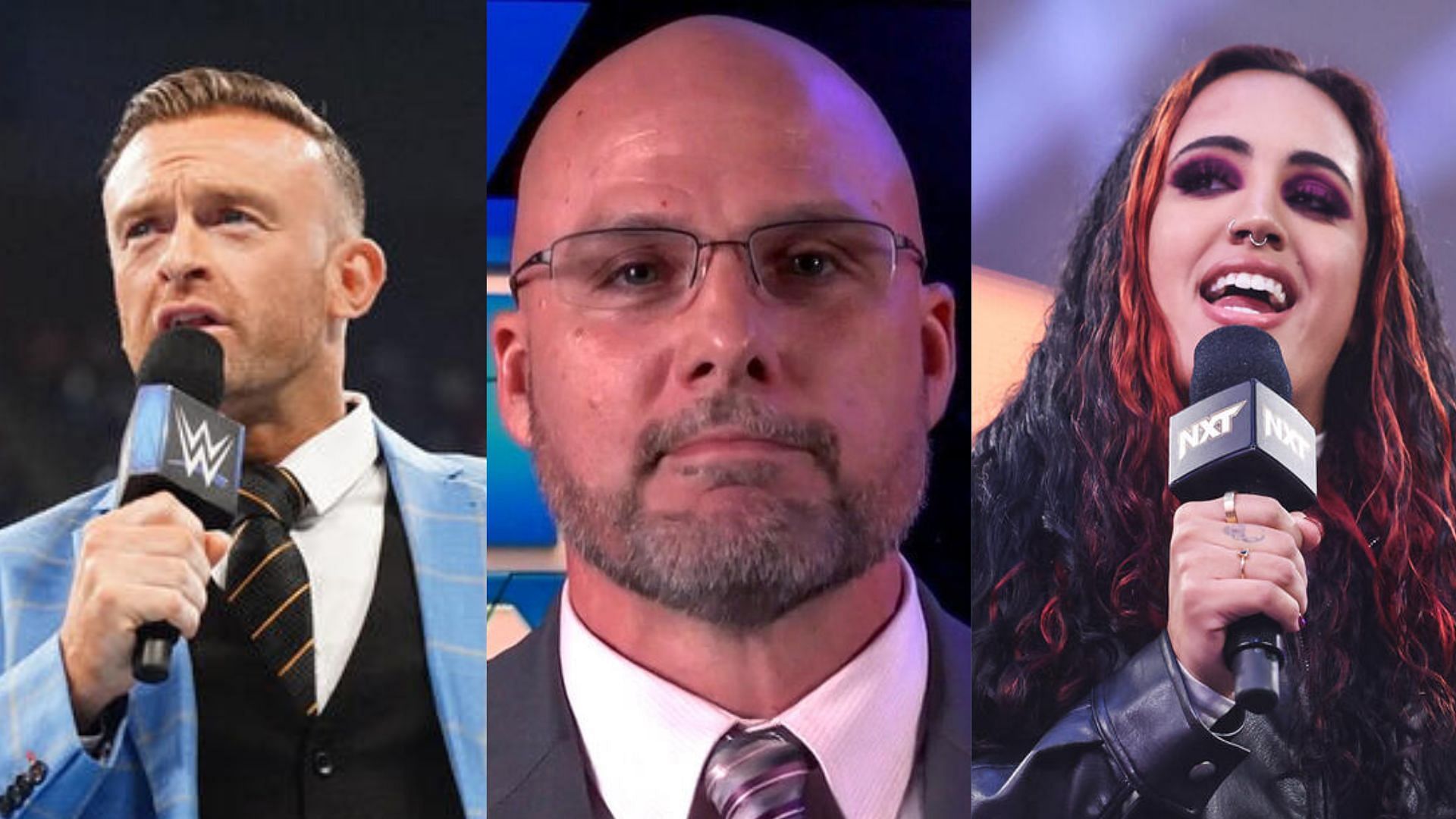 Adam Pearce, Nick Aldis, and Ava are the current General Managers (Credit: WWE.com)
