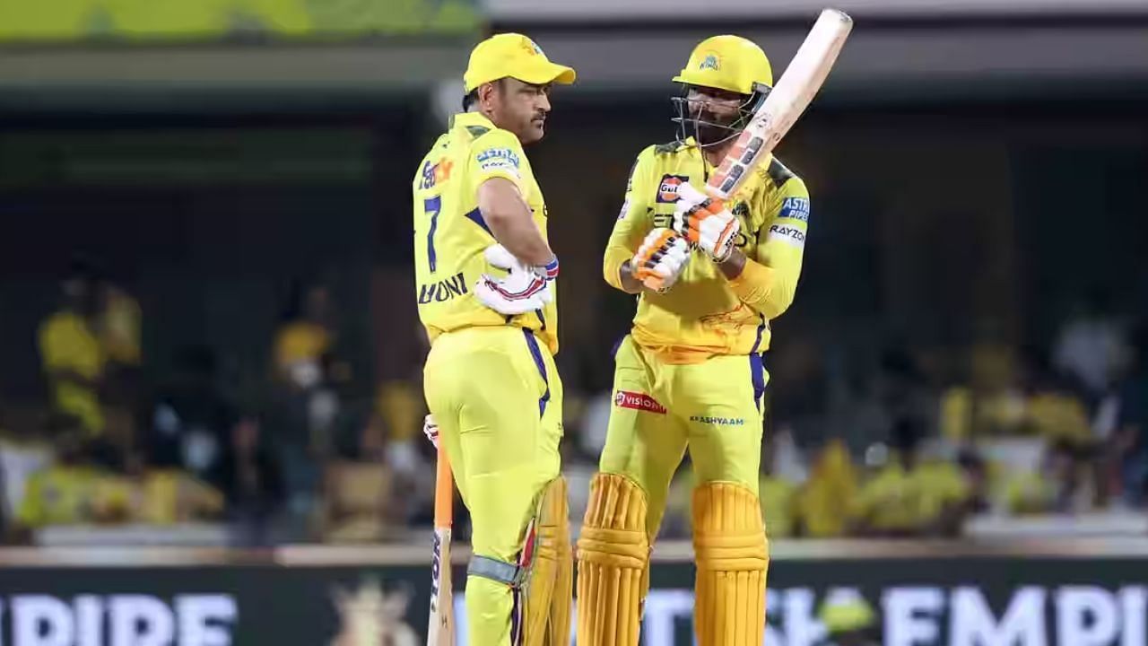 रवींद्र जडेजा और एमएस धोनी बल्लेबाजी के दौरान (Pc: IPL)