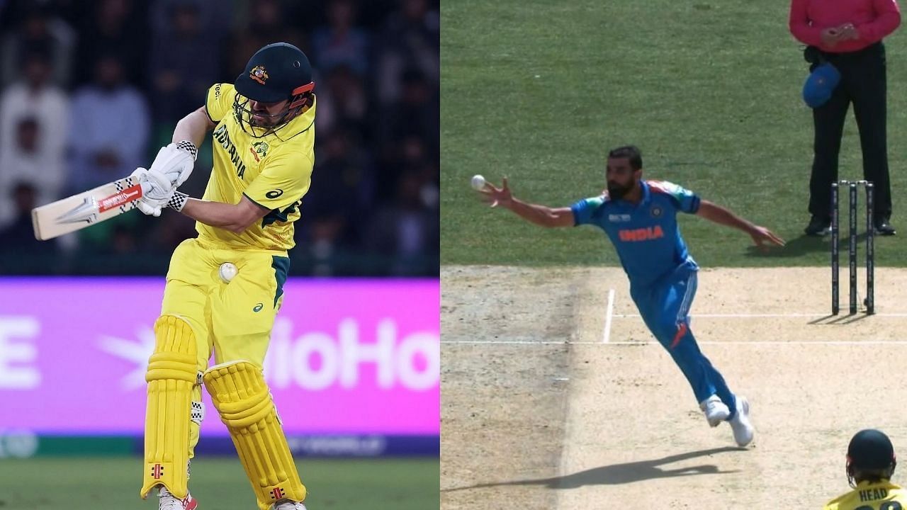 मोहम्मद शमी ने ट्रेविस हेड का आसान कैच छोड़ दिया (Photo Credit: Getty Images, X/@venkydpl)