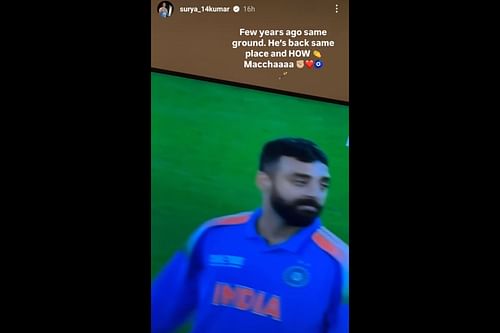Suryakumar Yadav’s inspirational message for Varun Chakaravarthy (Image via Instagram-@surya_14kumar)