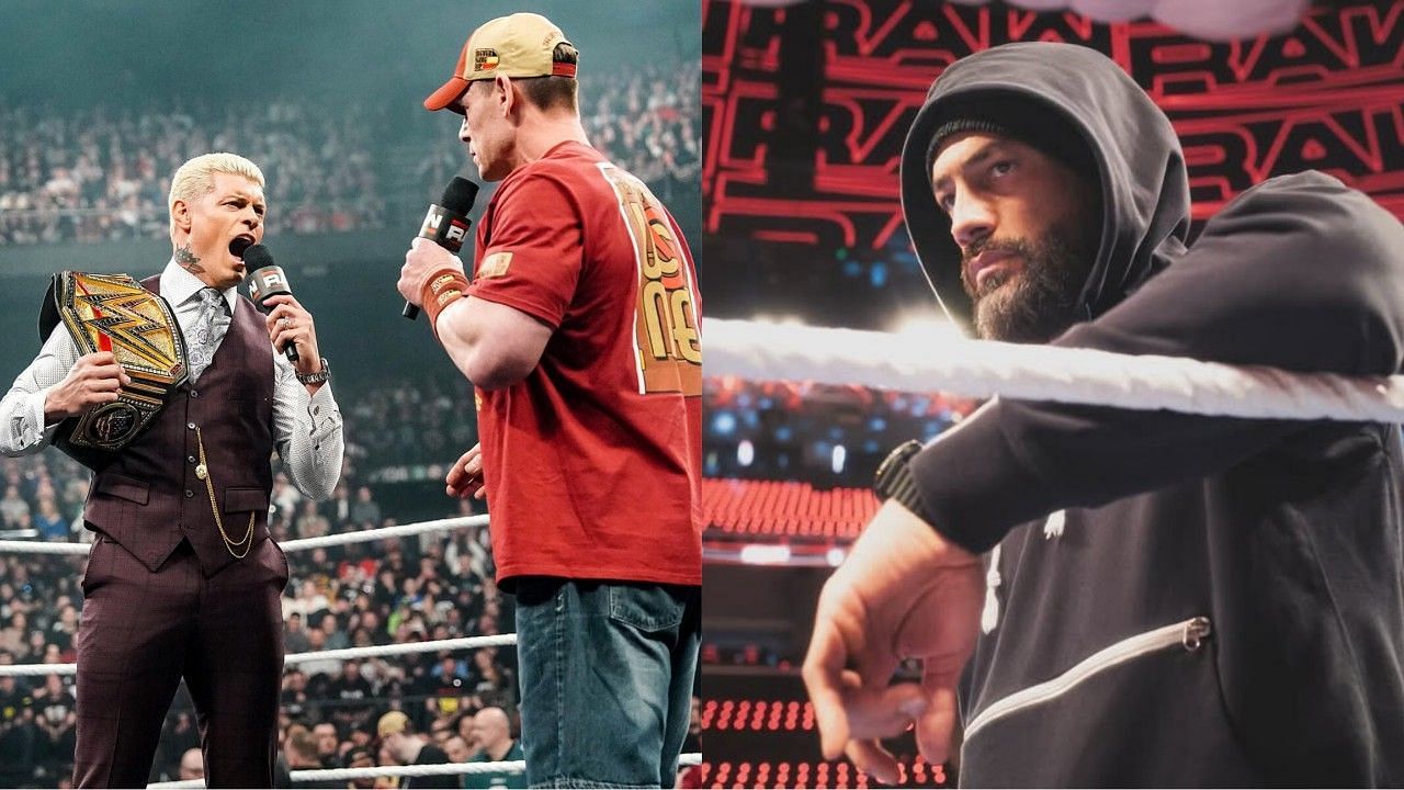 WWE Raw, Roman Reigns, John Cena, Cody Rhodes, Seth Rollins, 