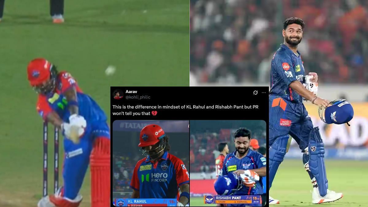 केएल राहुल का मोहम्मद शमी की गेंद पर छक्का (Photo Credit_X/@CricCrazyJohns, iplt20.com, X/@kohli_philic)